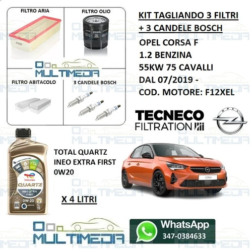 Tagliando filtri candele - candele, olio