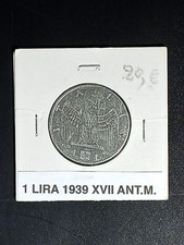 MONETA REGNO ITALIA 1939 NON MAGNETICA 1 LIRA XVII