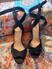 Sandali Con Zeppa Cafe' Noir Numero 39