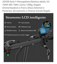 Monopattino elettrico Joyor Y ancora in garanzia autonomia 50-70km 500w,