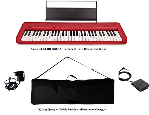 Casio rossa tastiera - casio,