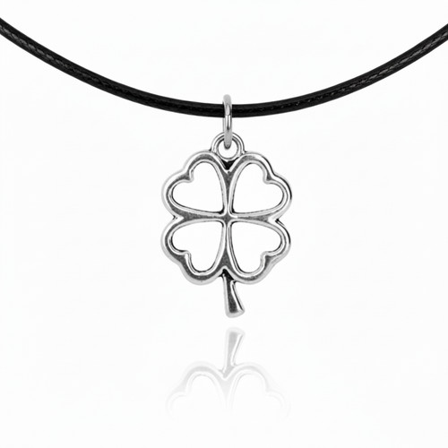 Collana quadrifoglio verde - quadrifoglio,