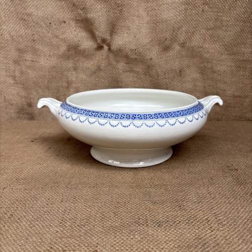 Antica zuppiera blu - bianca,