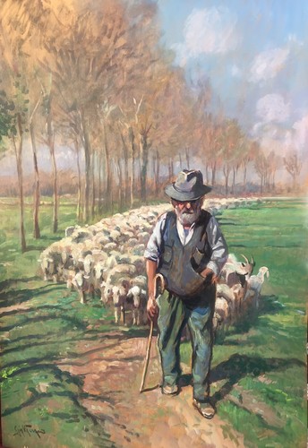Gregge ritorno dal pascolo - di,
