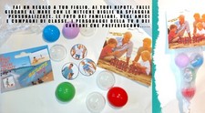 biglie palline spiaggia mare figurine foto personalizzate figli nipoti gioco