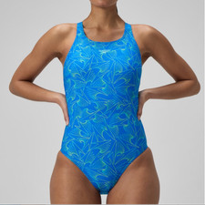 Costume da bagno Speedo donna Hyperboom medaglia allover nuovo con etichette