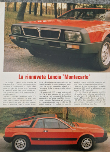 Lancia montecarlo reportage - montecarlo,