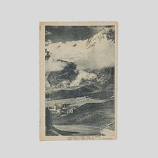 Cartolina d'epoca Giovanni Bertacchi  versi con paesaggio montano VG  1918