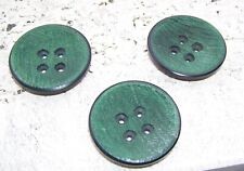 Bottoni vintage anni 60 per giacche o cappotti Lotto di 3 pulsanti verde scuro
