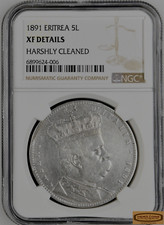 1891 Eritrea 5 Lire, NGC XF