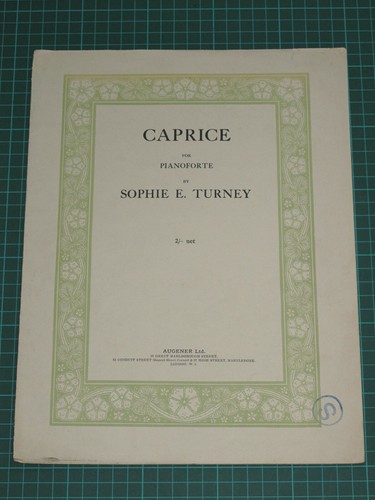 Caprice for pianoforte - for,