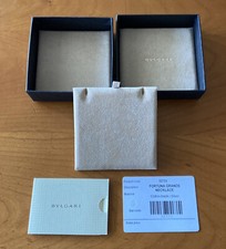 Bulgari scatola collana completa di card e garanzia come nuova