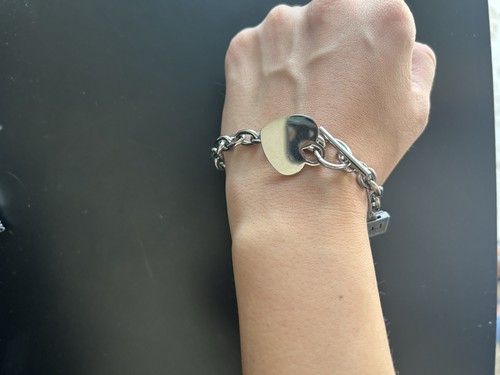 Bracciale con cuore - bracciale, argento
