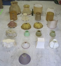 21 PARALUMI VINTAGE DA RESTAURARE PARALUME ABAT JOUR ABATJOUR TESSUTO