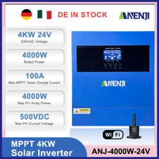 4200W Solar Inverter Off Grid Hybrid MPPT 100A 24V 220V 500V Pure Sine Wave WIFI