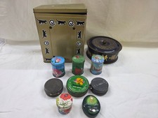 Lotto 10 Scatole Latta Vintage