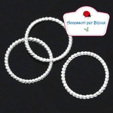 Anelli Connettori Link chiusi Argentati Argento per Creazioni scegli misura