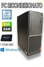PC Computer Fisso Lenovo (128GB SSD, i3, 3.90 GHz, 8GB RAM) Desktop - Black