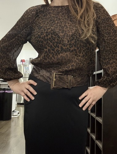Blusa zara semi velata stampa - semi-velata,