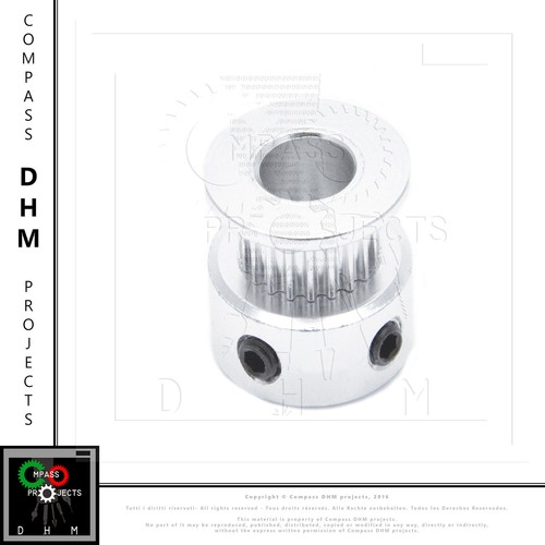 Puleggia gt2 foro 8mm - 8mm,