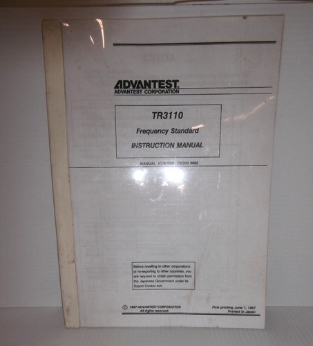 Advantest tr3110 frequenza - advantest,