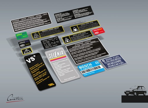 Kit adesivi fiat uno - adesivi, seconda