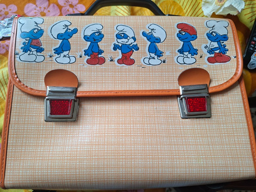 Cartella scuola vintage puffi - scuola,