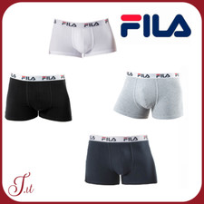 Boxer Uomo Cotone FILA  [pacco da 2] Bianco Blu Nero Grigio