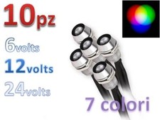 10 X diodi LED 5mm 6V 12V 24V