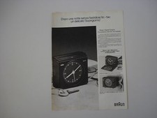 advertising Pubblicità 1980 SVEGLIA BRAUN SIGNAL QUARTZ
