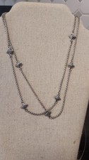 Rhodium Plated double Chain