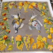 Hermès Carrè foulard hermes Fructidor 100% Seta Qualche Difetto Ancora Bello 