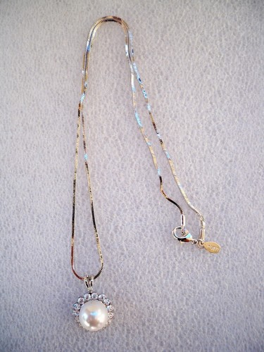 Collana acciaio rodiato con - in,