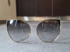 LINDA FARROW EYEWEAR - Occhiali Sole Cat-Eye Oro Giallo e NERO - LFL1028C1SUN