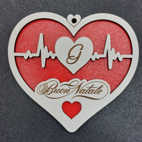 Pallina natale cuore - di,