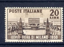 ITALIA 1950 - 28ª fiera di Milano   20 L. - Fontana della 4 stagioni alla MNH**