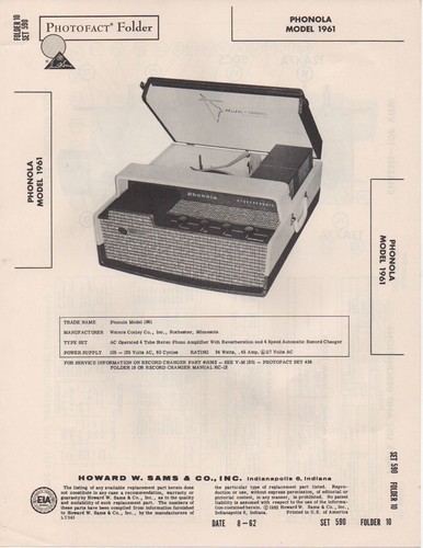 1962 phonola 1961 giradischi - 1961,