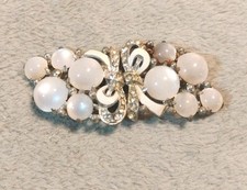 Vintage Coro Duette Moonglow Lucite Pat. Clip / spilla firmata, anno 1931