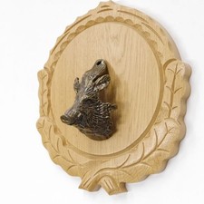 Piastra di Cinghiale Intagliato Hell Af 16 CM Con 1 Pezzi Testa Pagina Copertina