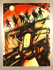 Serigrafia a colori numerata e