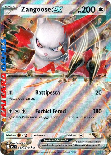 Zangoose 167 217 asc - ex,