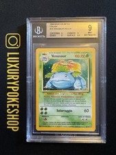 Carta Card Pokemon Venusaur Set Base Unlimited ITA BSG 9 MINT 15/102 