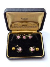 Set gemelli bottoni smaltati - set,