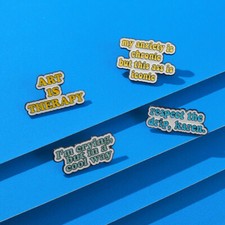 Trendy English Logo Color Pin