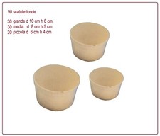 90 scatole cartone tonde