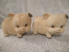 Vintage Pair Of Fuzzy-Flocked