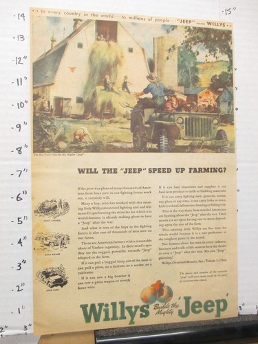 Giornale annuncio 1944 willys - giornale,