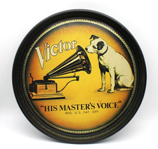RCA Victor Victrola Vassoio da Servizio "La Voce del Suo Maestro" 12" Fonografo Rotondo