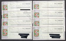 Macchine Singer per cucire - Lotto 8 cambiali (vaglia cambiario) - 1936