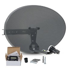 Zona 1 60 cm Piatto satellitare & Lnb singolo + Ricerca satellitare per Sky HD / Freesat